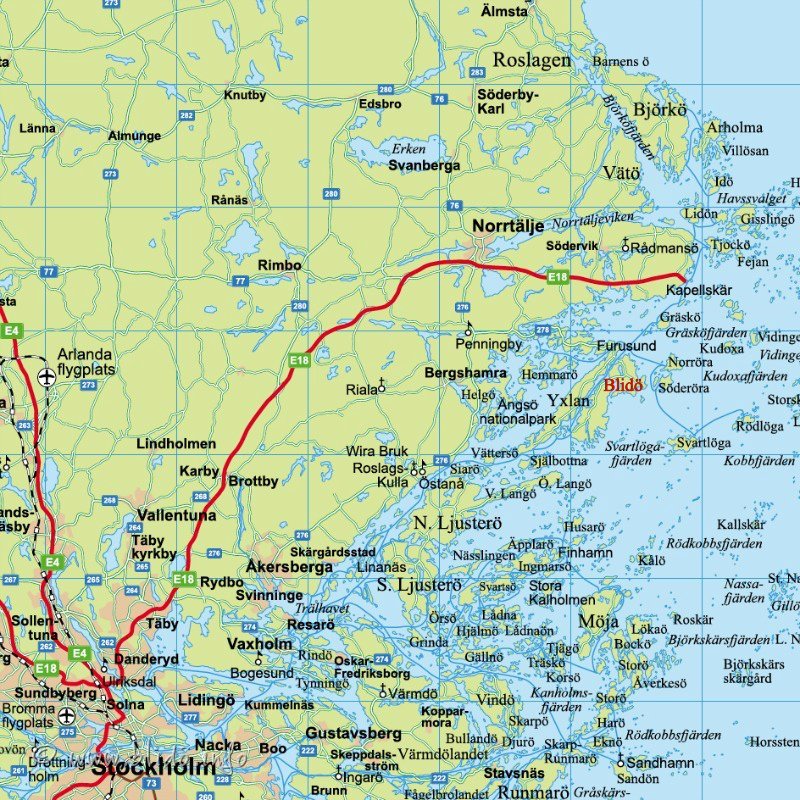 Karta över Norrtälje Skärgård | Karta Nerja