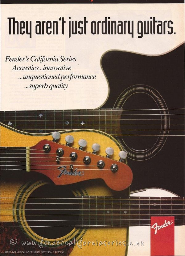 Ads / Brochures  Fender California Series Acoustic Guitars