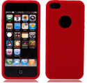 Cirklar Mjuk Silikon Röd iPhone 5