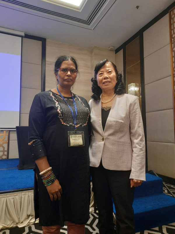 Acupuncturist Dr TN Parimalaselvi with Prof. Dong Yun Liang, Clinical Director of the Oriental Therapy Center in Miami, USA