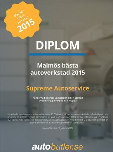Malmös bästa bilverkstad 2015