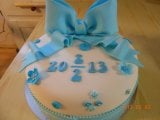 christening cake bow