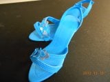 sugarpaste lady shoes blue