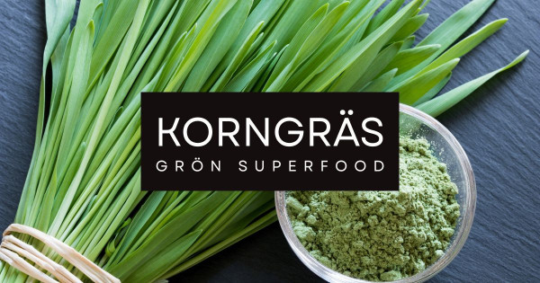 Korngräsjuicepulver är en av ingredienserna i tungmetallsmoothie