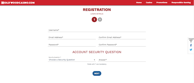 Hollywood Casino Online Registration