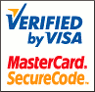 Verified By VISA / Mastercard securecode - Verified By VISA / Mastercard SecureCode - Global sikkerhetsstandard for betaling over Internett. Overføring av data via SSL-kryptering 
                                                                sikrer dine kredittkortopplysninger mot uvedkommende