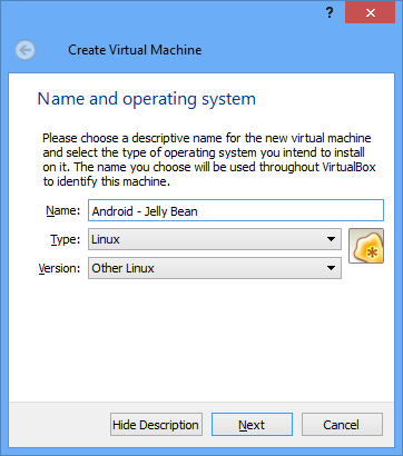 Android is a Linux-based operating system and it needs to be correctly identified in VirtualBox.