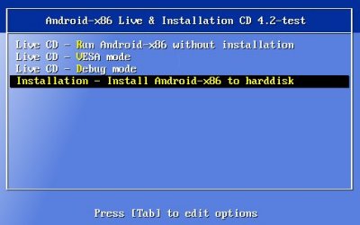 Android can be run without installation, but opting to install provides a better, faster experience.