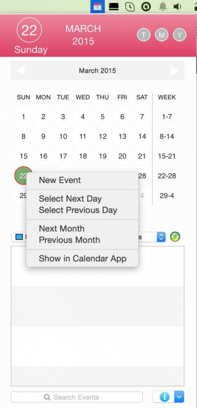 calendar on mac desktop