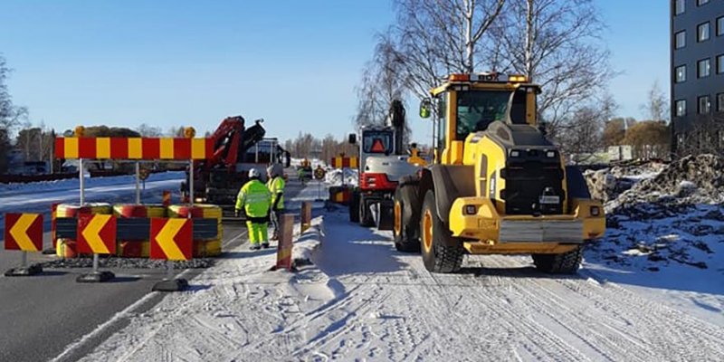 Markarbete samt dränering i Norrbotten utförs av bolaget.
