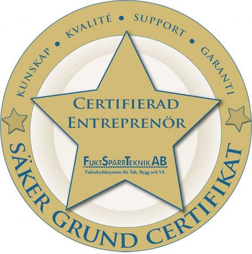 Fuktspärrsteknik certifierad, enskilt avlopp Halland.