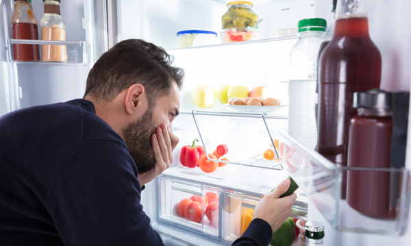 luktsanering dålig lukt i kylskåpet
