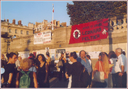 Vigil in Paris for Leonard Peltier, September 17, 2003