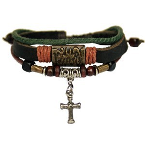 armband för män med ett kristet kors