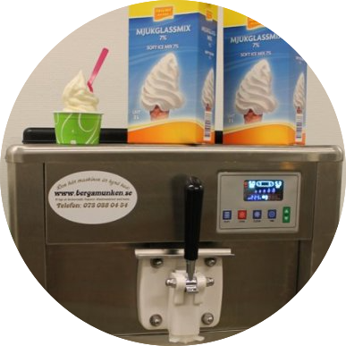 Hyra mjukglassmaskin för frozen yoghurt och tillverkning av mjukglass i en glassmaskin i Stockholm, Göteborg och Malmö