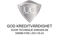 Vi har god kreditvänlighet på våra industriportar i Uppsala
