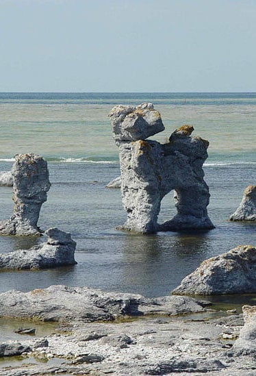 Kalksten är vanligt på Gotland
