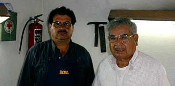 Maestro Lopez and his son Jose Antonio, silver jewelry teachers in San Miguel de Allende