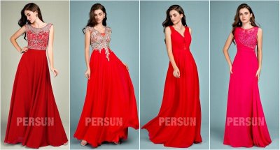 robes de soirée rouges longues 2019