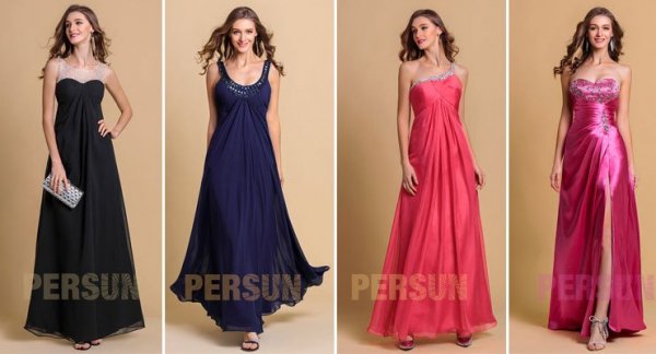 robes de soirée ligne A pas cher persun