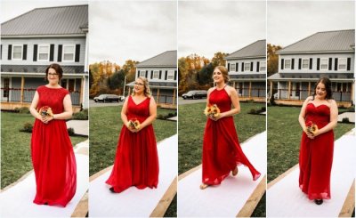 robes de demoiselle d'honneur rouges longues en différents styles