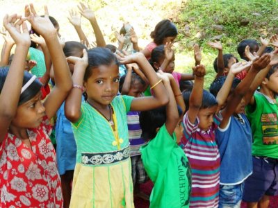 Christian KKC Sunday school was started up in the mountain village Punjapai in India