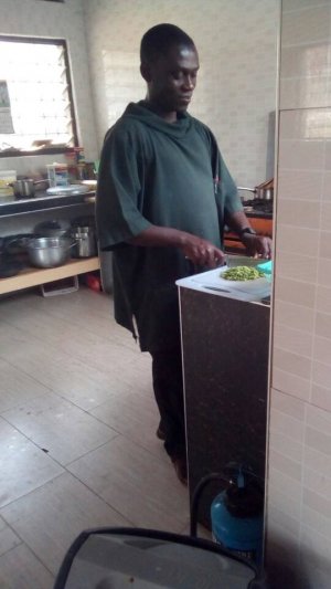 Br Martin working in the kitchen, Tuesday January 30, 2016