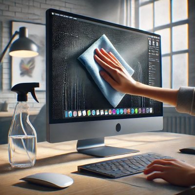 Rengöra datorskärm