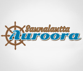 Saunalautta Auroora logosuunnittelu