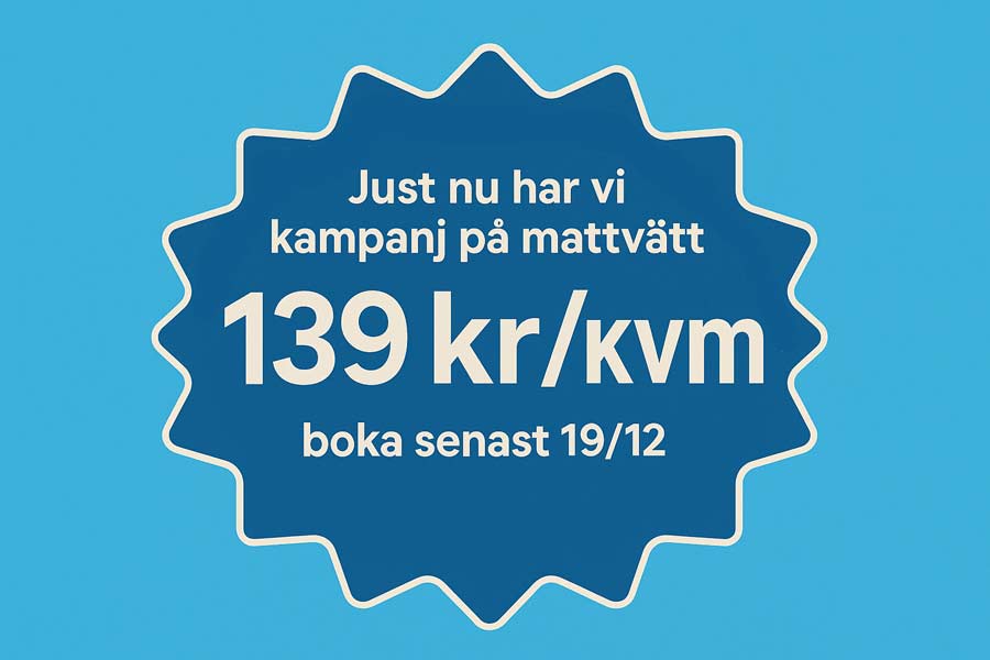 kampanj på mattvätt i stockholm