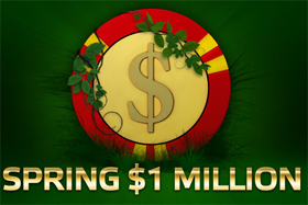 Party Pokerin 1 dollarin turnaus, jossa mahdollisuus voittaa osuus miljoonasta dollarista