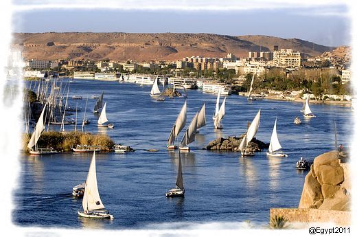 Assuan - Feluken auf dem Nil