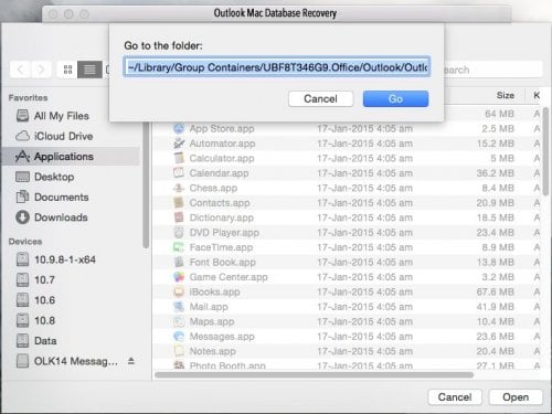 recover notes using outlook for mac 2016