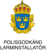 logo, polisgodkänd larminstallatör