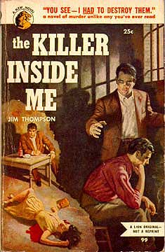 1950's cover of the original Lion Books edition of The Killer Inside Me by Jim Thompson