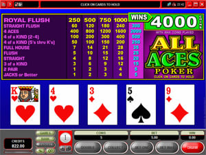 All Aces Online Video Poker