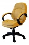 Kancelářská židle 605C eko-kůže žlutá