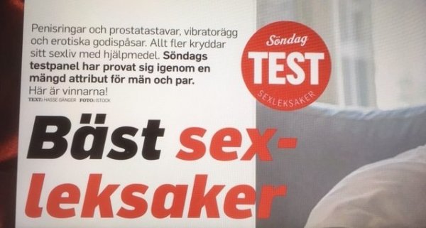 Sexleksakstest söndagsbilaga Expressen