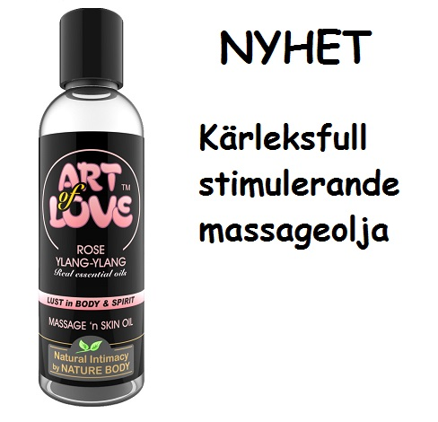 Massageolja med lusthöjande egenskaper.