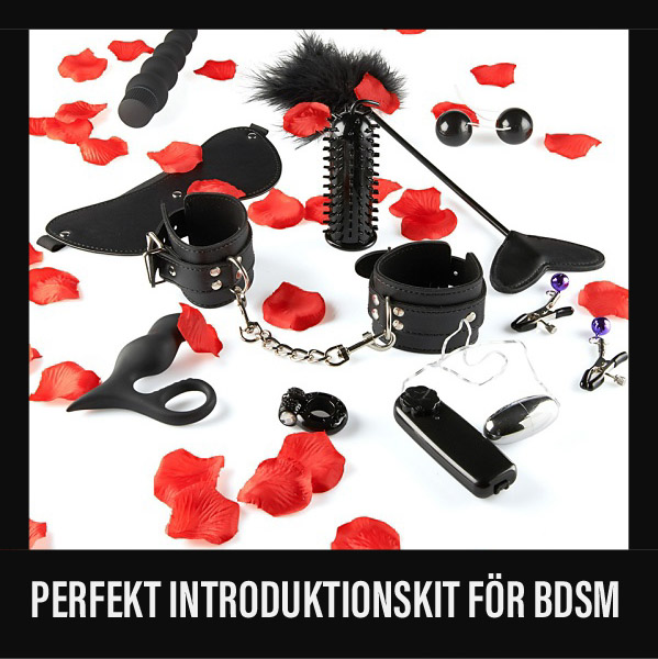 Kit med sexleksaker för BDSM.
