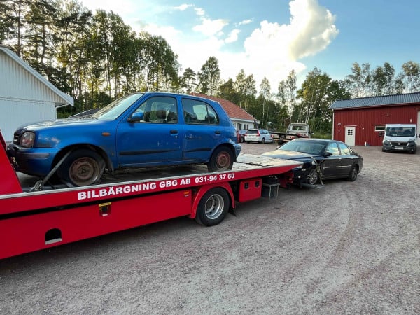 Registreringsbevis för bilskrot i Trollhättan redo inför hämtning