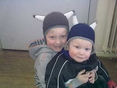 Virkad vikingahjälm