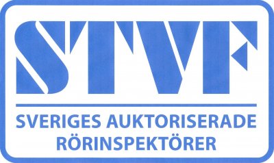 Vi är medlemmar i STVF som auktoriserad rörinspektör.