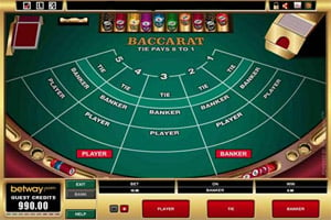 Play Baccarat at Betway Casino