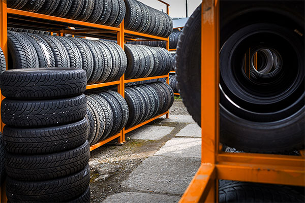 Däckförvaringen hos Supreme Autoservice i Malmö