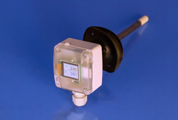 Duct humidity and temperature transmitters with display DHT