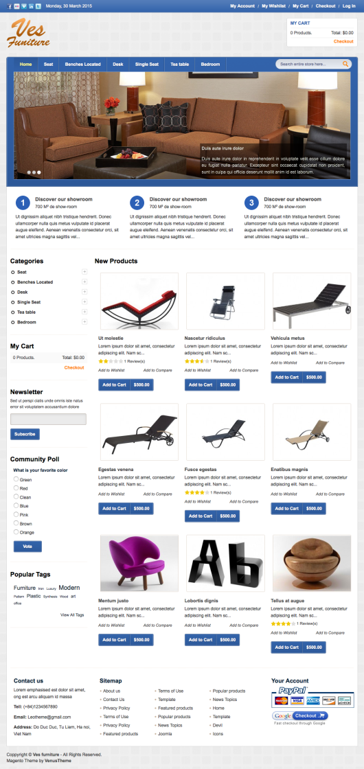 magento furniture theme