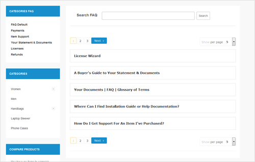 The answers under each Question with Expand/ Collapse feature