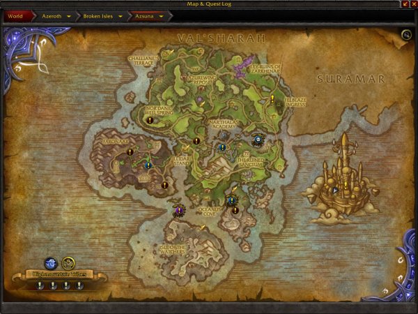 world of warcraft legion map